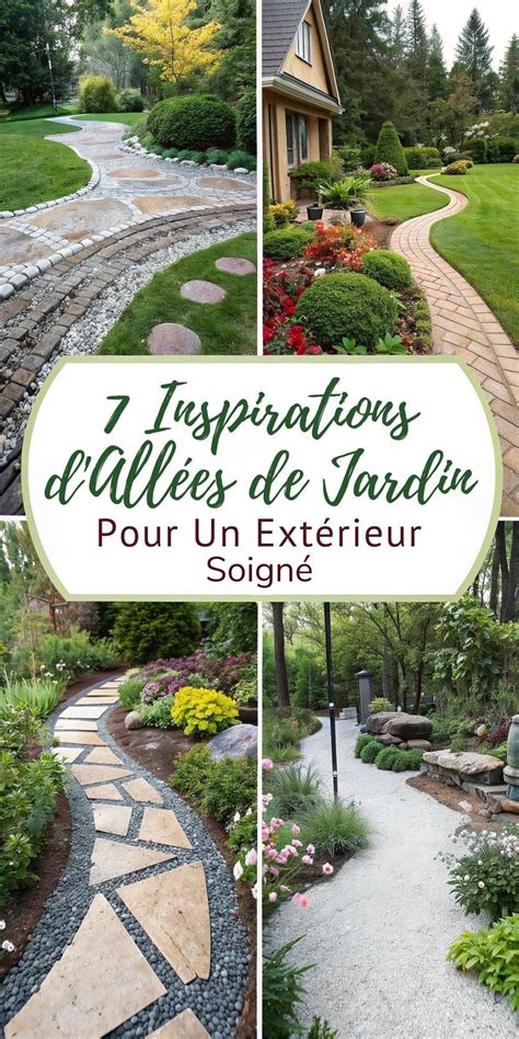 Différents types d'allées de jardin
