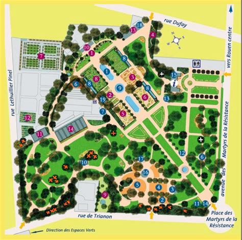 Ancien plan du Jardin des Plantes de Rouen
