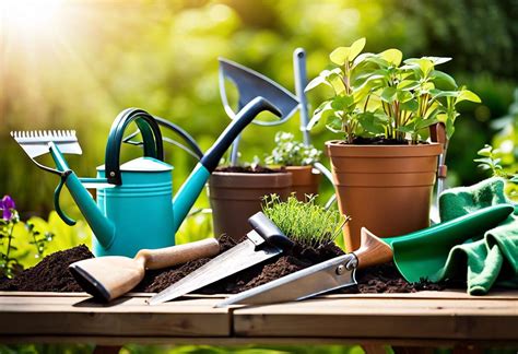 outils de jardinage pour l'entretien complet d'un jardin