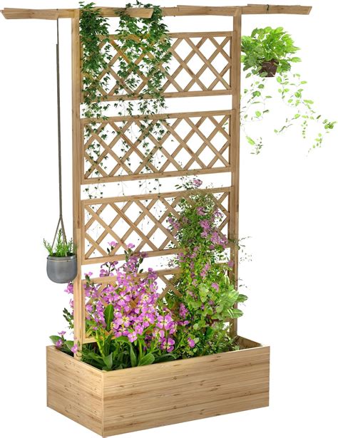 Jardinière avec treillis pour plantes grimpantes