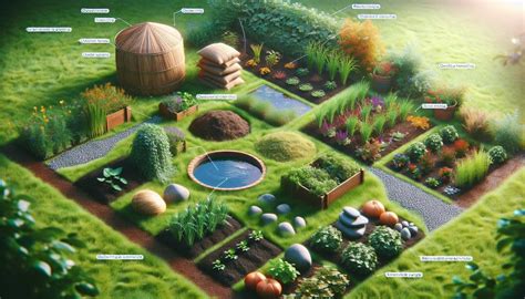 Personnes étudiant la permaculture dans un jardin