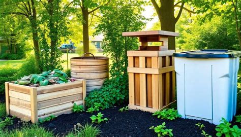 Différents types de composteurs de jardin