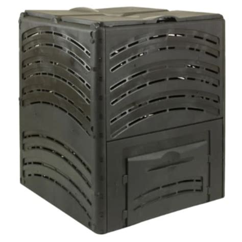 Composteur jardin PVC noir 650 L 80x80x100 cm