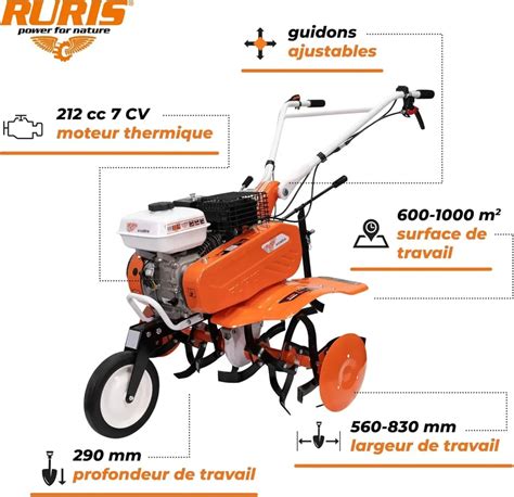 Motobineuse RURIS DAC 7088 en action