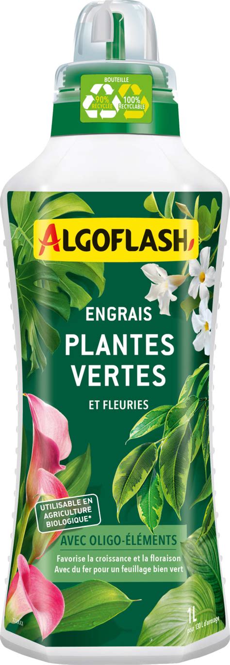 Tableau comparatif des différents engrais Algoflash pour plantes spécifiques