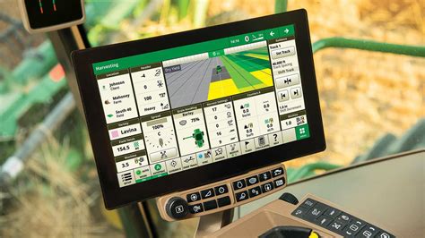 Interface graphique de la console John Deere affichant la modulation de dose en temps réel