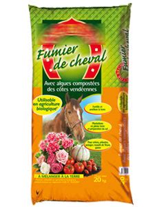 Schéma illustrant le processus de transformation du fumier de cheval par les vers de terre en compost naturel