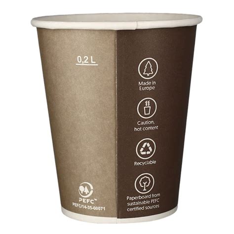 Illustration d'une gamme de gobelets éco-conçus en PLA et carton
