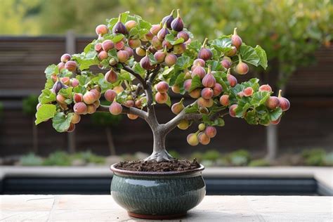 Illustration d'un figuier en pot dans un jardin ensoleillé