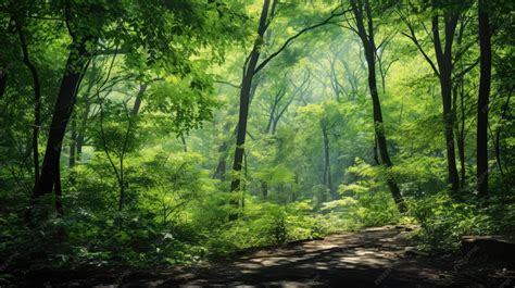 une forêt luxuriante avec diverses plantes sauvages comestibles au premier plan