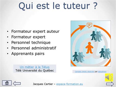 Schéma illustrant le rôle central du tuteur reliant les ressources, l'institution et les apprenants