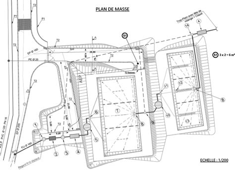 Plan de masse illustrant l'agencement des maisons et des jardins au sein du lotissement Le Clos des Noisetiers