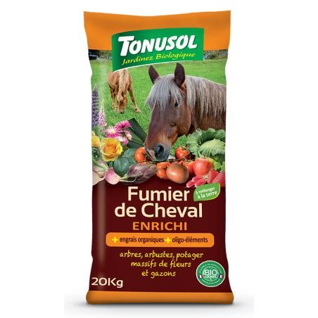 Sac de fumier de cheval labellisé Agriculture Biologique