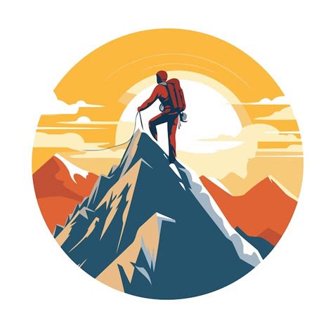 illustration d'un alpiniste sur une paroi rocheuse enneigée