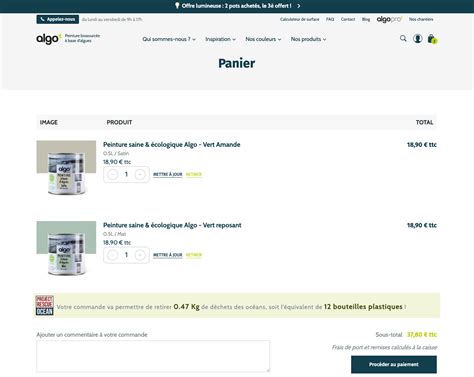 Panier d'achat en ligne avec des produits de jardinage