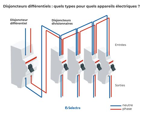 Diagramme de connexion des disjoncteurs divisionnaires