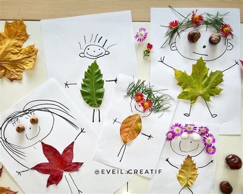Enfant tenant un journal de jardinage illustré avec des feuilles séchées