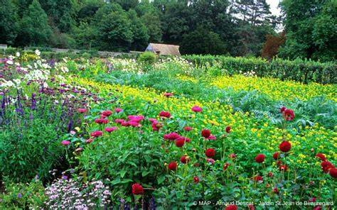 Champ de fleurs sauvages et potager en permaculture