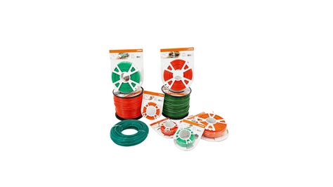 Différentes formes de fils de coupe STIHL (rond, carré, pentagonal)