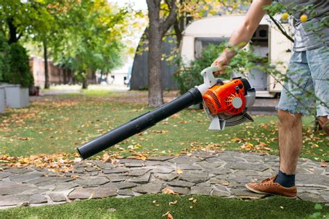 Outils de jardinage adaptés : brosse à gazon, souffleur de feuilles et cutter pour les finitions
