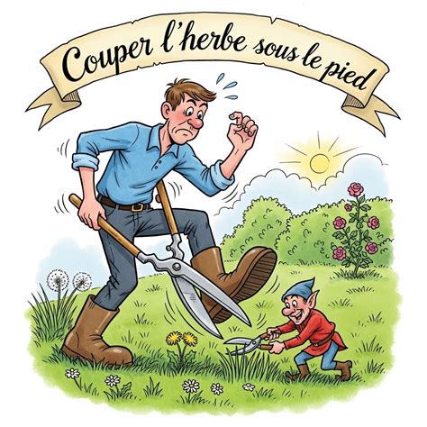 Image représentant une personne se coupant l'herbe sous le pied