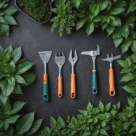 Illustration des outils manuels essentiels pour le jardinage