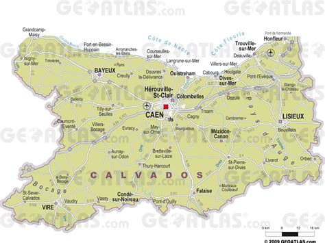 Carte du Calvados indiquant les zones forestières propices à la cueillette de champignons