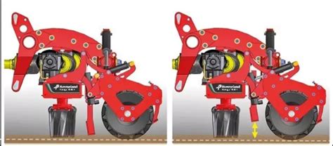 Schéma technique montrant la fixation d'une herse rotative sur le renvoi d'angle d'une débroussailleuse