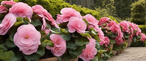 Illustration d'un parterre de bégonias aux couleurs variées
