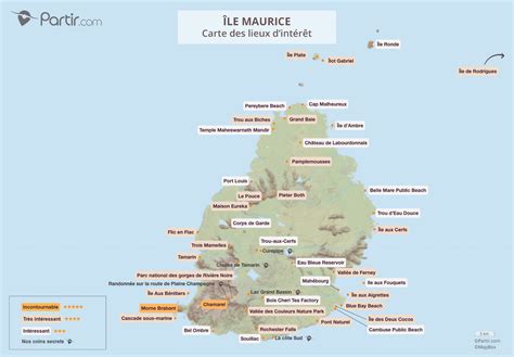 Carte de localisation de Bois Chéri sur l'île Maurice