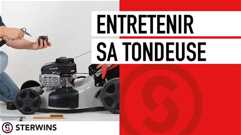 Schéma d'entretien d'une tondeuse thermique