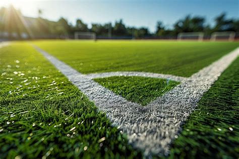 Terrain de football parfaitement entretenu