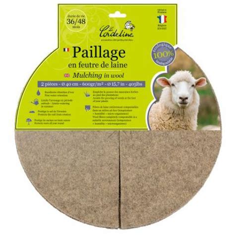 Infographie comparant les disques de paillage en laine et en jute