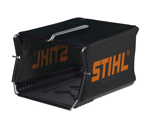 Photo du bac de ramassage STIHL adapté aux scarificateurs