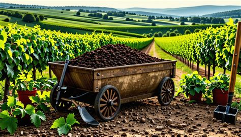 Épandeur étroit dans un vignoble