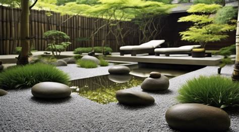 Étagères de poteries artisanales japonaises présentées dans un espace extérieur zen
