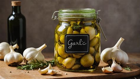 Schéma illustrant la préparation de la pâte d'ail en bocal