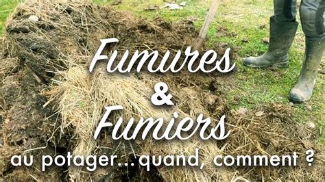 Illustration montrant différents types de fumiers dans un potager