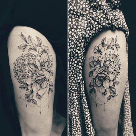 Exemple de tatouage ornemental floral
