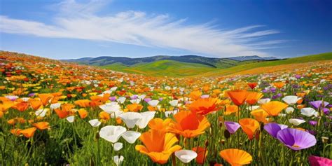 Champ de fleurs sauvages en pleine floraison