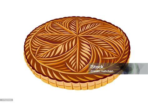 Illustration d'une galette des rois élégamment décorée