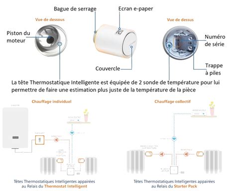 Comparaison entre une tête thermostatique standard et une tête déportée
