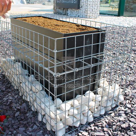 Comparatif visuel entre jardinière gabion et jardinière plastique sur une terrasse