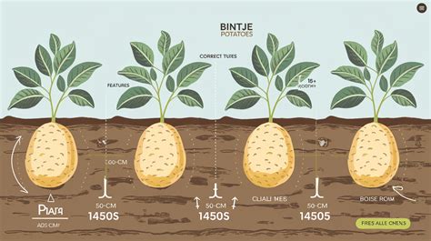 Schéma illustrant la profondeur de plantation et le buttage des pommes de terre