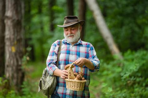 Personnes cueillant des baies et des champignons dans une forêt