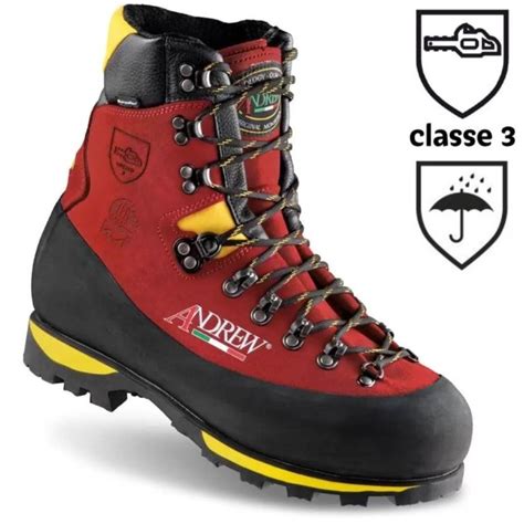 Schéma explicatif des zones de protection anti-coupure sur une botte d'élagage