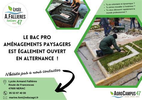 Infographie sur les débouchés professionnels en aménagements paysagers
