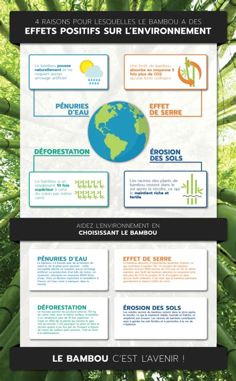 Infographie comparant les avantages du bambou par rapport aux matériaux synthétiques pour le jardinage