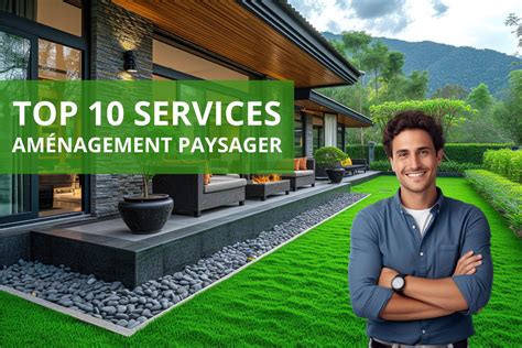 Infographie sur les services d'aménagement paysager