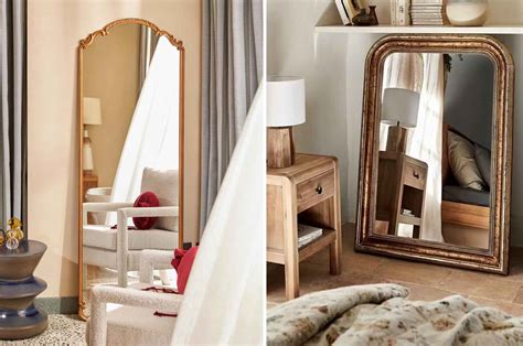 Un salon élégant avec un grand miroir à cadre doré ornementé